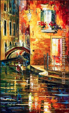 Venice Canal Offsite painting - Leonid Afremov Venice Canal Offsite art painting